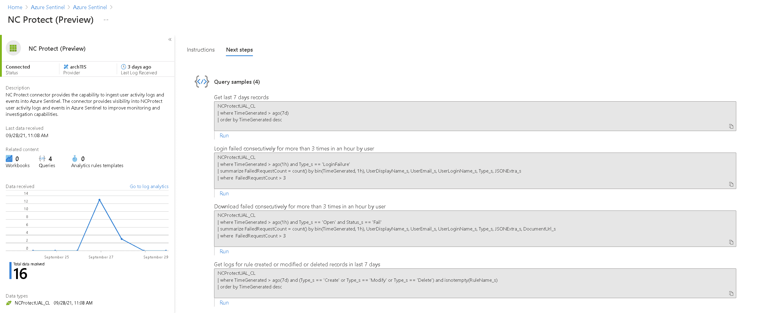 NC Protect Microsoft Sentinel Integration