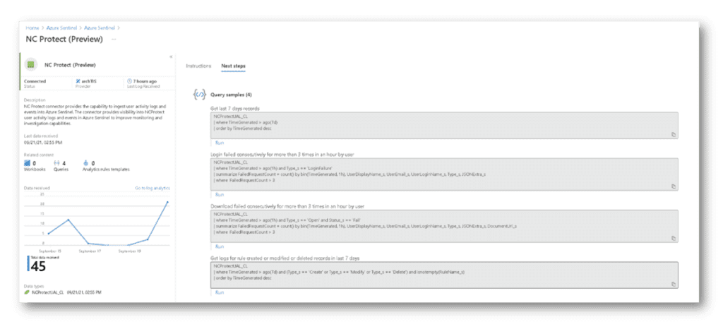 NC Protect Microsoft Sentinel Integration