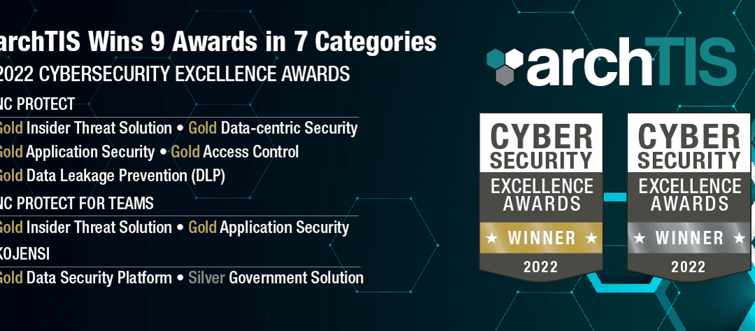 archTIS Products Recognized with Nine 2022 Cybersecurity Excellence Awards