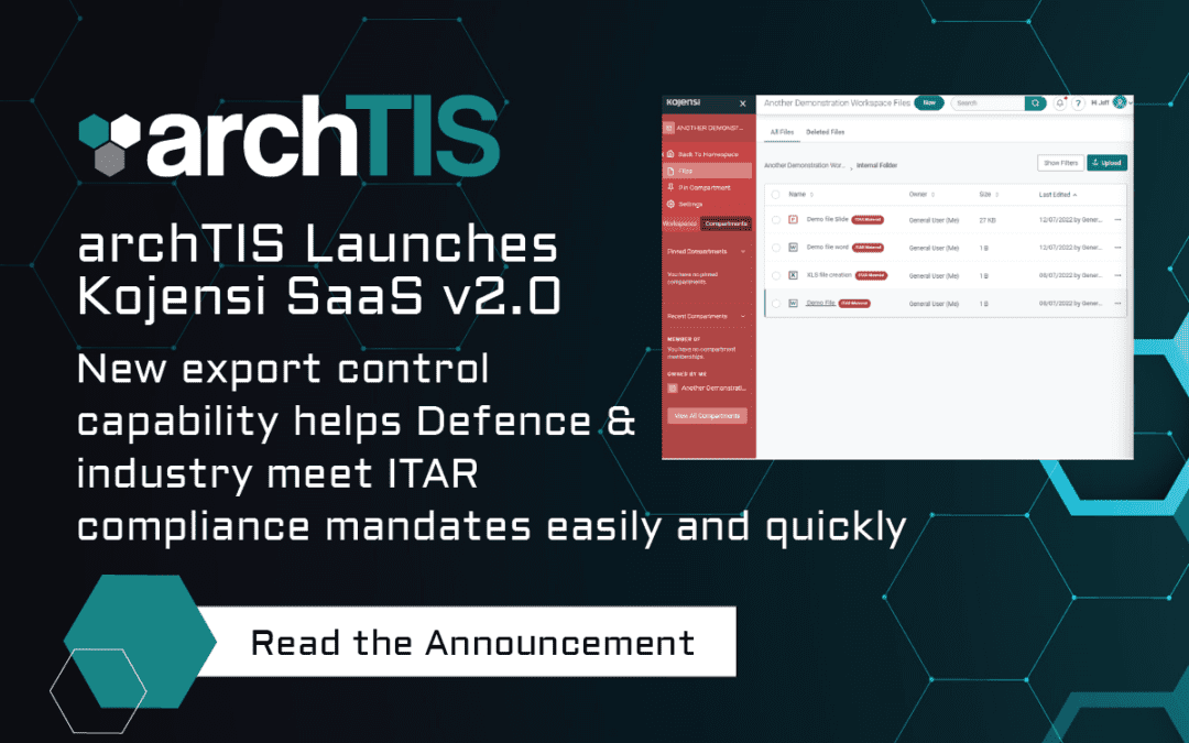 Introducing Kojensi SaaS v2.0 with New Export Control Material Capability for ITAR