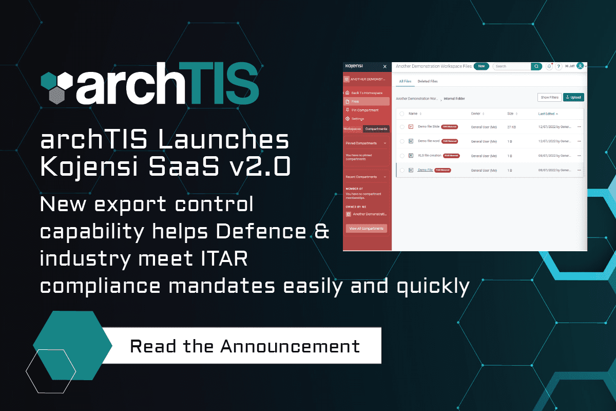 Introducing Kojensi SaaS v2.0 with New Export Control Material Capability for ITAR