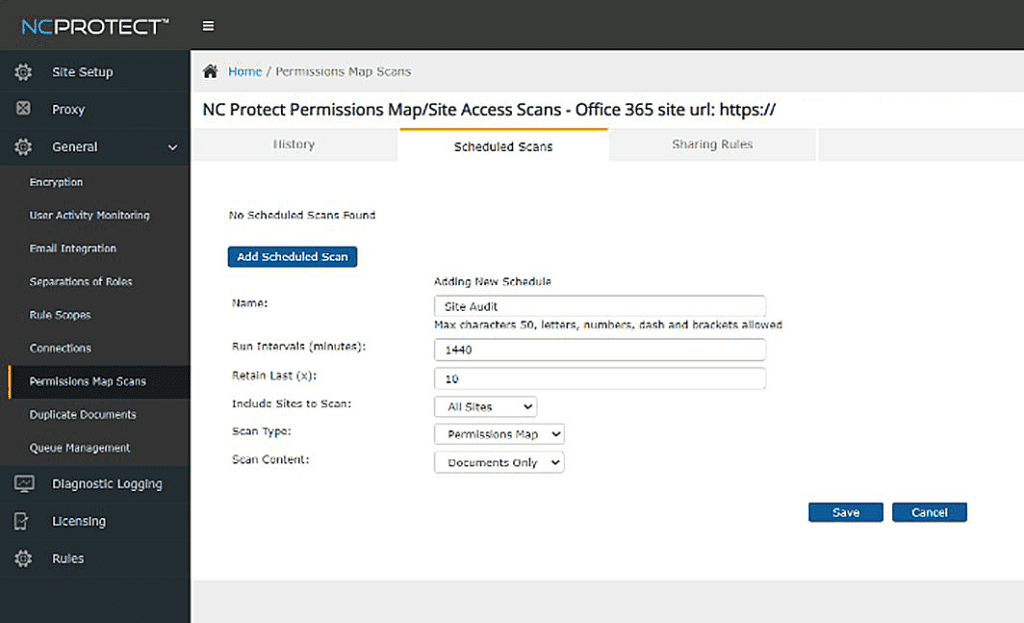 Permission Audit Scan in NC Protect